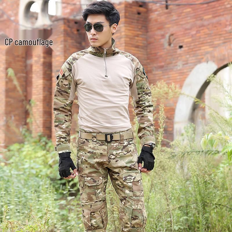 Тактический костюм Tactical Frog с камуфляжем CP «Питон» для улицы - Облегающий крой, износостойкий тренировочный комплект