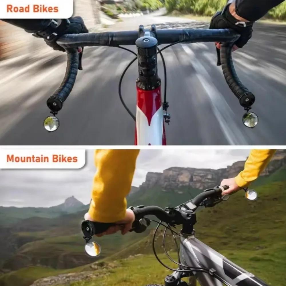Man Bicycle 1PC/1Pair Rear View Convex Mirror Handlebar Cool Drop Bar Mount Acrylic Lens Back Sight Reflector Light Weight