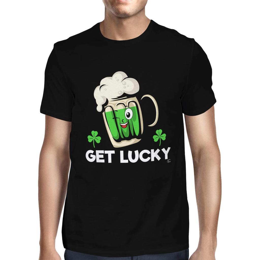 1Tee Mens Get Lucky Irish Beer T-Shirt
