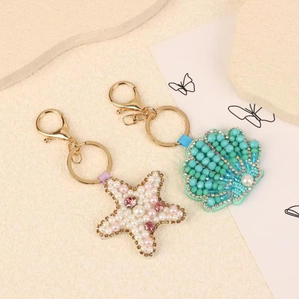 Rhinestone Lobster Keychain Turtle Bag Charm Elegant Beads Bag Pendant Girls