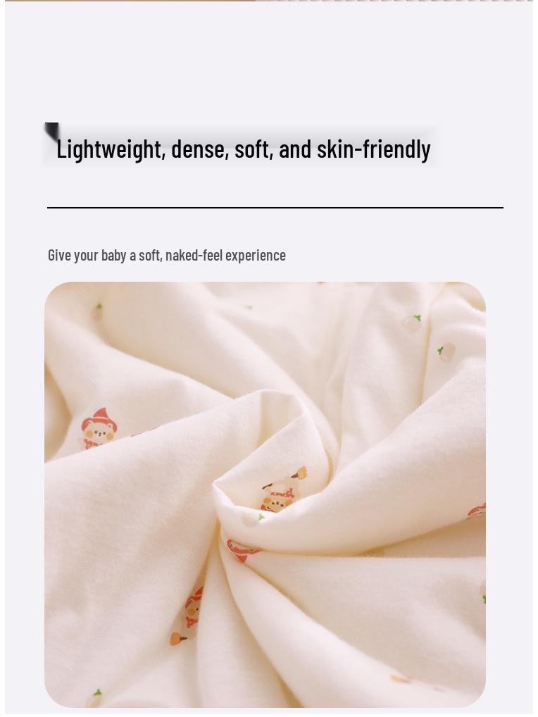 Детский стеганый хлопковый комбинезон - 40 г, Тонкая, теплая пижама на осень/зиму