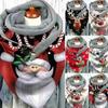European & American Christmas Print Triangle Buckle Neck Scarf - Imitation Cashmere