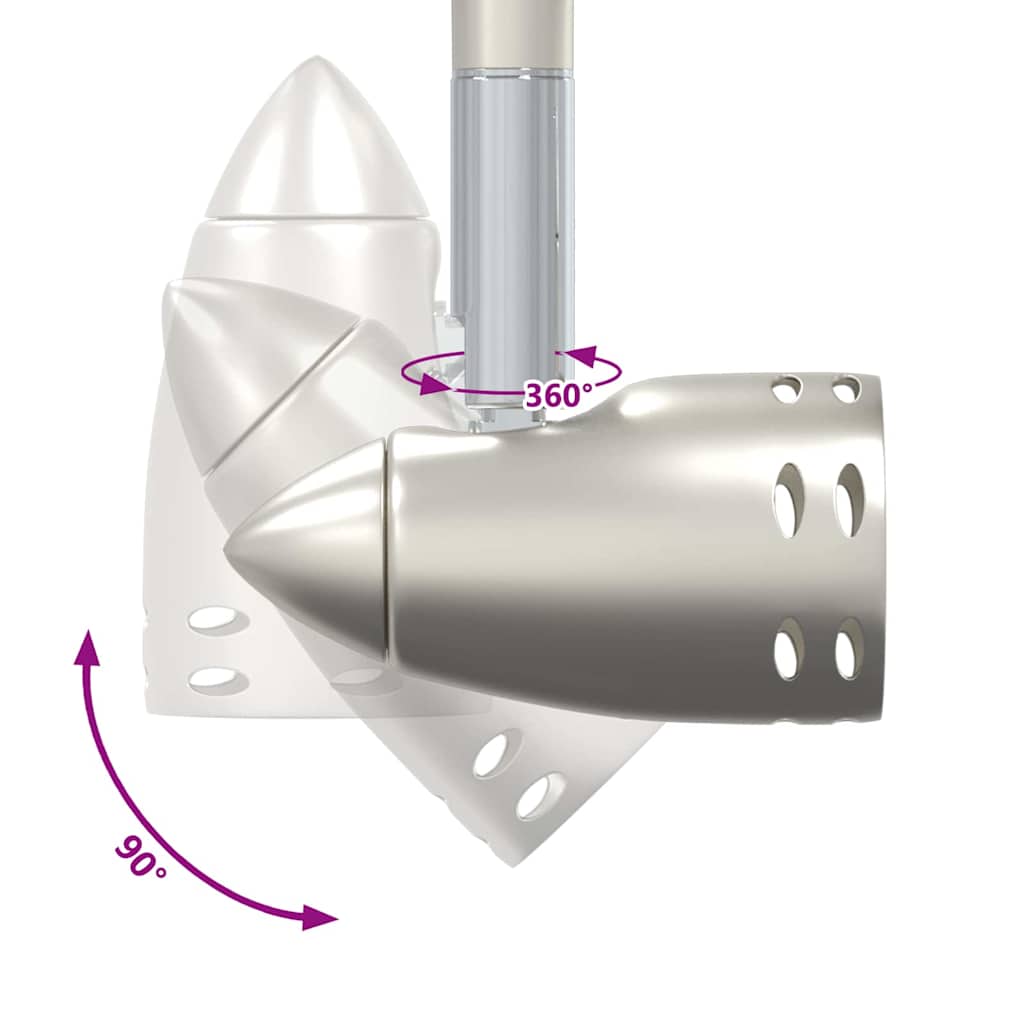Ceiling Spotlight with Spotlights Nickel 24 x 22 x 12.5 cm Metal