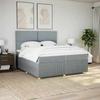Maison Exclusive - Sommier à lattes de lit avec matelas Gris clair 200x200cm Tissu