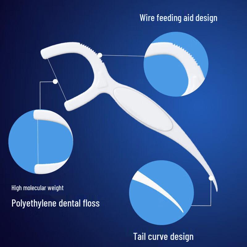 Huahao Ultra-Fine Disposable Dental Floss Sticks (200 Count)