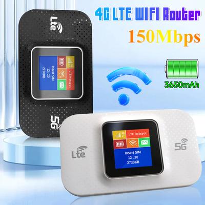 4G LTE Wi-Fi роутер Беспроводной портативный роутер 150 Мбит/с Разблокированный модем Мобильный Wi-Fi роутер Слот для SIM-карты Карманный Wi-Fi роутер для дома