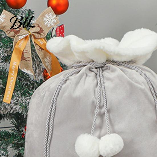 Decorative Drawstring Bags for Gifts Christmas Velvet Santa Gift Bag, 19 x 26 Inch Large Reusable Jewelry Organizer Claus Presents Sack Xmas
