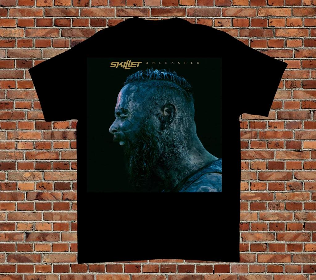 Skillet Band- Unleashed Album Music Short Sleeve Black All Size Gift Shirt AC536