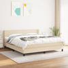 3129566 vidaXL Divan Bed with Mattress Cream 160x200 Cm Fabric
