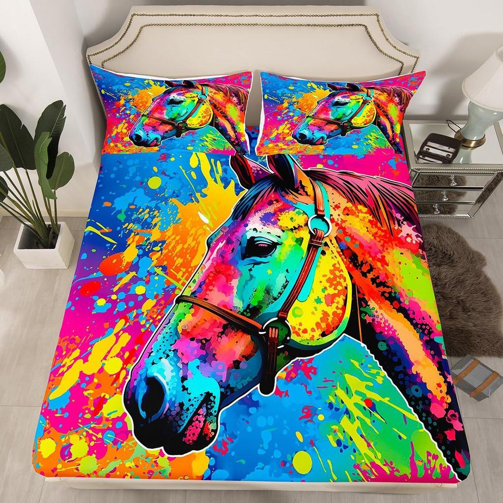 Матрас с рисунком льва, трехпредметный, цифровая печать, для пары, черный, золотой, корона, покрывало, постельное белье