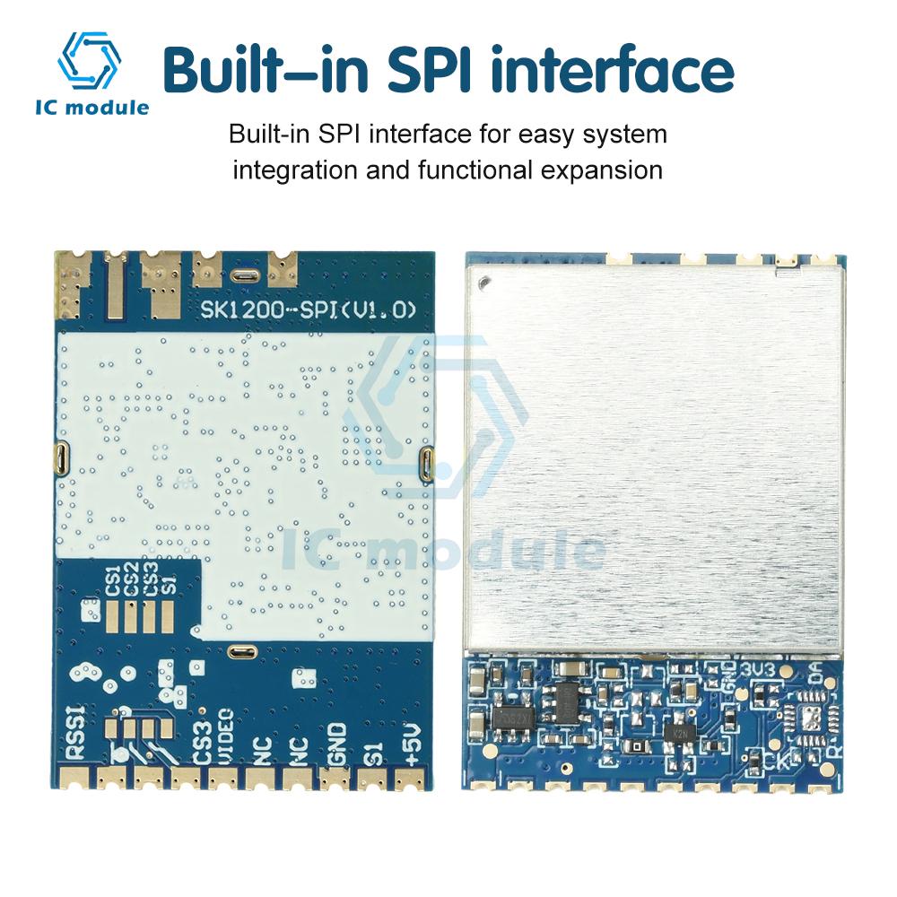 SK1200-SPI 1.2G/1.3G/1.7G Модуль передачи FPV изображения Беспроводной AV Передатчик Приемник Модуль Режим SPI 1080MHz-1700MHz