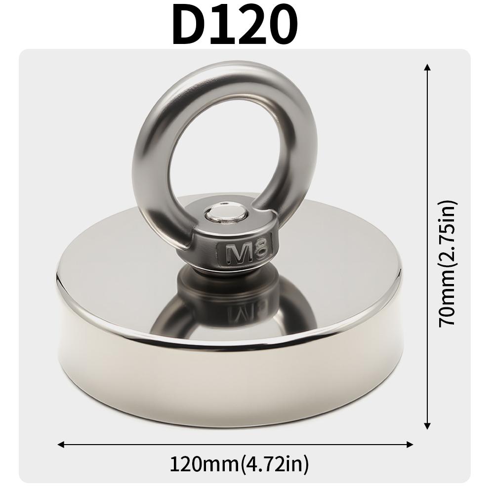 D16-D120мм N52 Суперсильный Неодимовый Рыболовный Крючок Магнит для Тяжелых Условий Неодимовый Магнит с Потайным Отверстием Рым-болт