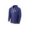 Solid Color Logo Zip Casual Sports Hoodie Men Hoodies Blue 928432-478