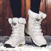 Winter Snow Boots Women's Outdoor Travel Waterproof and Non-slip Thickened Warm High-top Cotton Shoes Women's Medium Boots