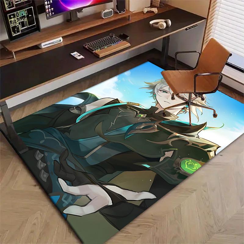 1pc Genshin Impact Alhaitham2 Design Printed Area Rug Carpet for Bedroom Living Room Home Decor Rugs Mat Non Slip Mat Rug for Bedside