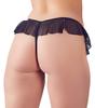 Cottelli LINGERIE - Sensual Thong with Ruffles and Pearls in the Crotch S