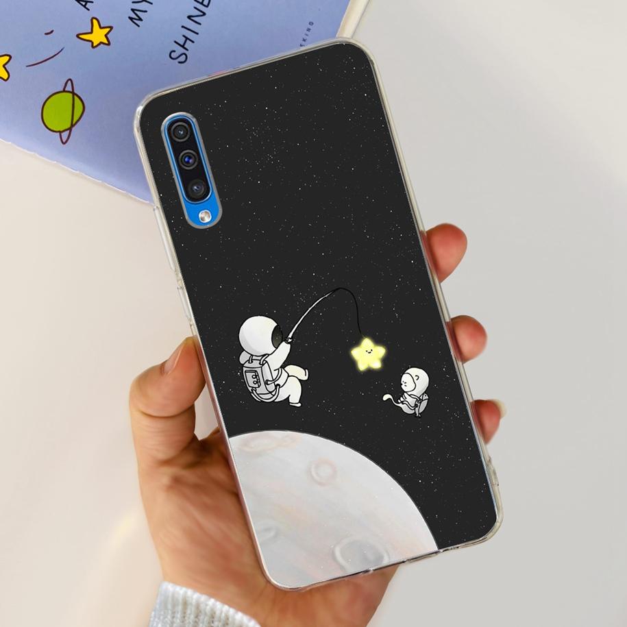 For Cover Samsung Galaxy A50 Phone Case Luxury Marble Flower Transparent Soft Bumper For Samsung A50S A30S A307F A507F A 50 Capa