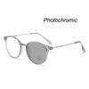 Women'S Fashion Photochromic Myopia Glasses Unisex Ultralight Anti-Uv Near Sight Eyeglasses Men Ladies Vintage Round Eyewear