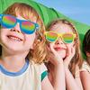 Детские солнцезащитные очки унисекс с градиентными цветными линзами, анти-УФ-защита от солнечного света, защита глаз, ясное зрение, реквизит для фотосессии, детские очки для открытого бассейна