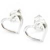 [I4211] - Silver 'Love' Earrings (rhodium-plated) - 8x6 Mm
