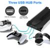 Для Ps5 Slim/Ps5 Pro Вертикальная охлаждающая подставка Основание Rgb VR гарнитура Контроллер Зарядная док-станция с 3-скоростным охлаждающим вентилятором для Ps5