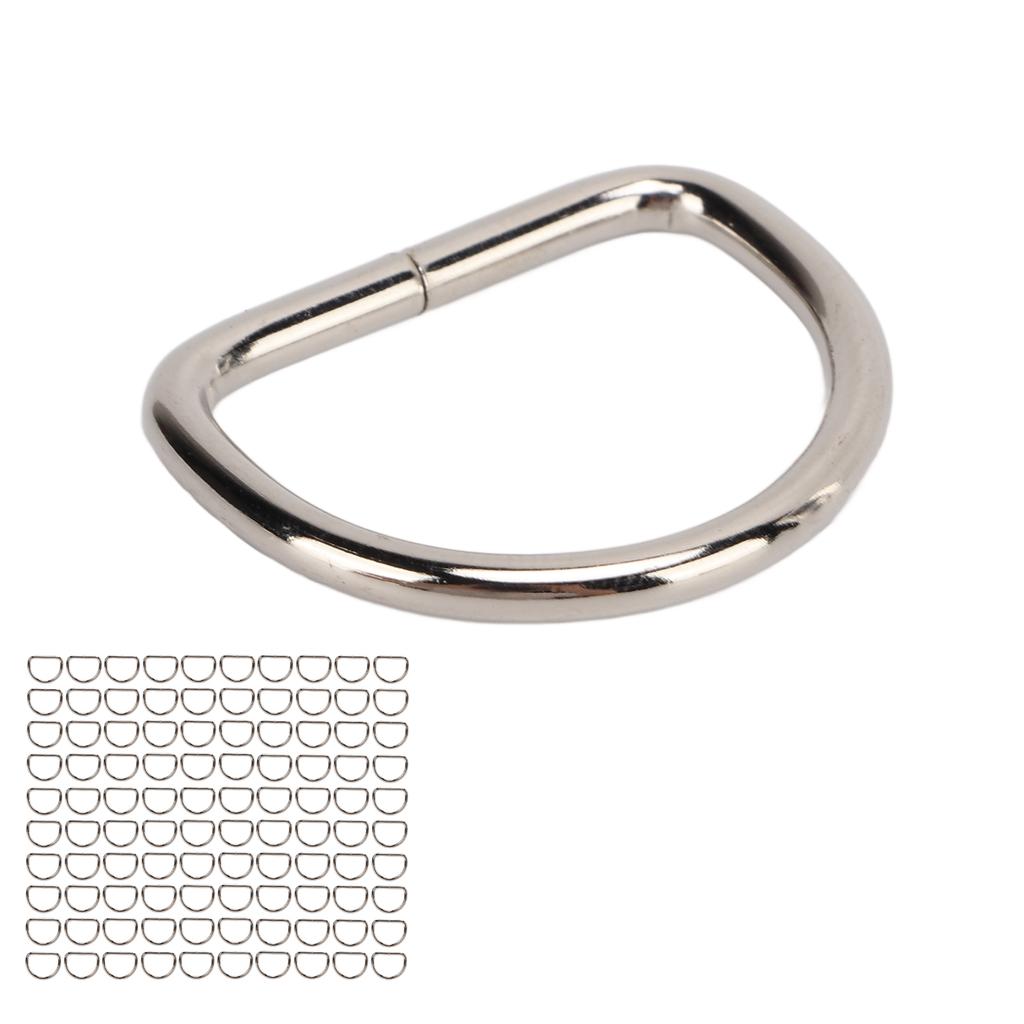 100 шт. Металлические D-кольца Прочные D-образные зажимы для ошейника собаки для багажа питомца Грудной ремень