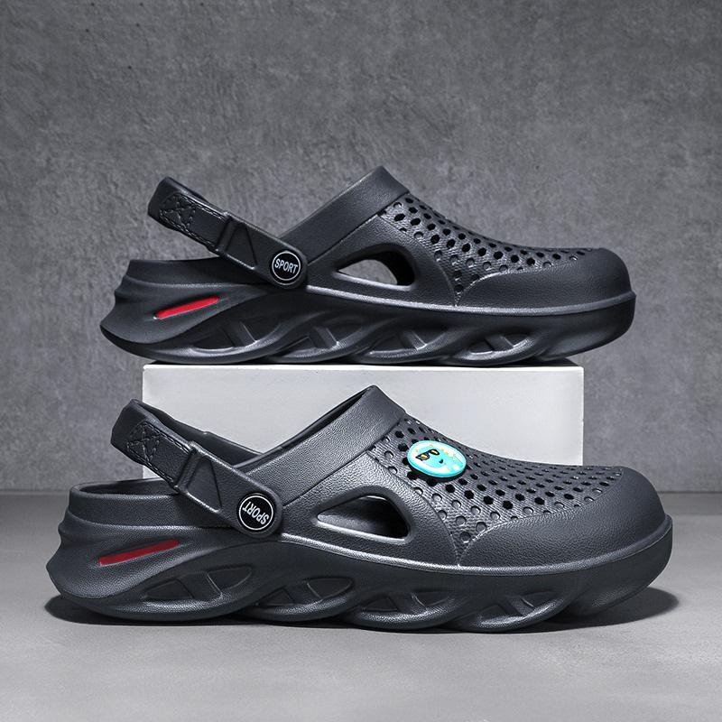 Летние мужские сандалии Blade Clogs Быстросохнущие садовые туфли Пляжные сандалии Тапочки для ванной Мягкие повседневные домашние тапочки Туфли Hole
