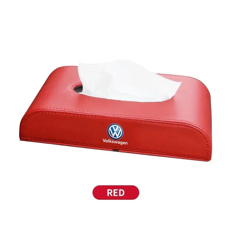 1pcs Leather Supplies Seat-type Center Console Car Tissue Box Car interior Accessories For Volkswagen Scirocco 1K 53B 1K8