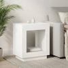 Side Table White 60 x 40 x 65 cm Engineered Wood