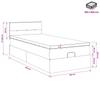 Ottoman Bed with Mattress Black 100 x 200 cm Fabric