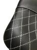 Fits For Royal Enfield Front And Rear Black & White Seat - Diamond Style Thread
