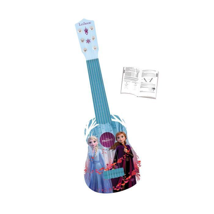 Lexibook, Reine des neiges, Ma première Guitare pour Enfant, 6 Cordes en Nylon, 53 cm, Guide Inclus, Dès 3 ans