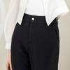 [Straight leg pants] Solid color simple and versatile cropped pants with temperament for commuting and casual wear for women