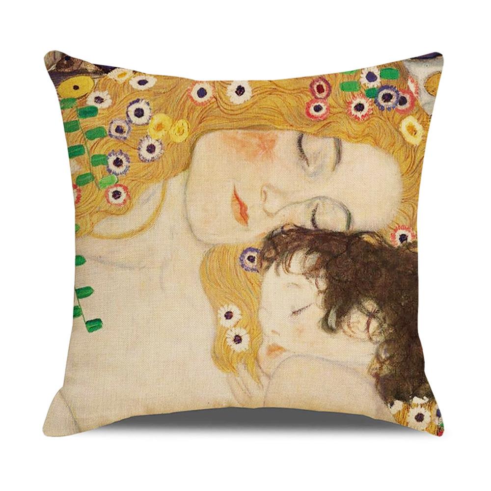 Linen Pillowcase Nordic Retro Van Gogh Oil Painting Watercolor Print Pillowcase New Home