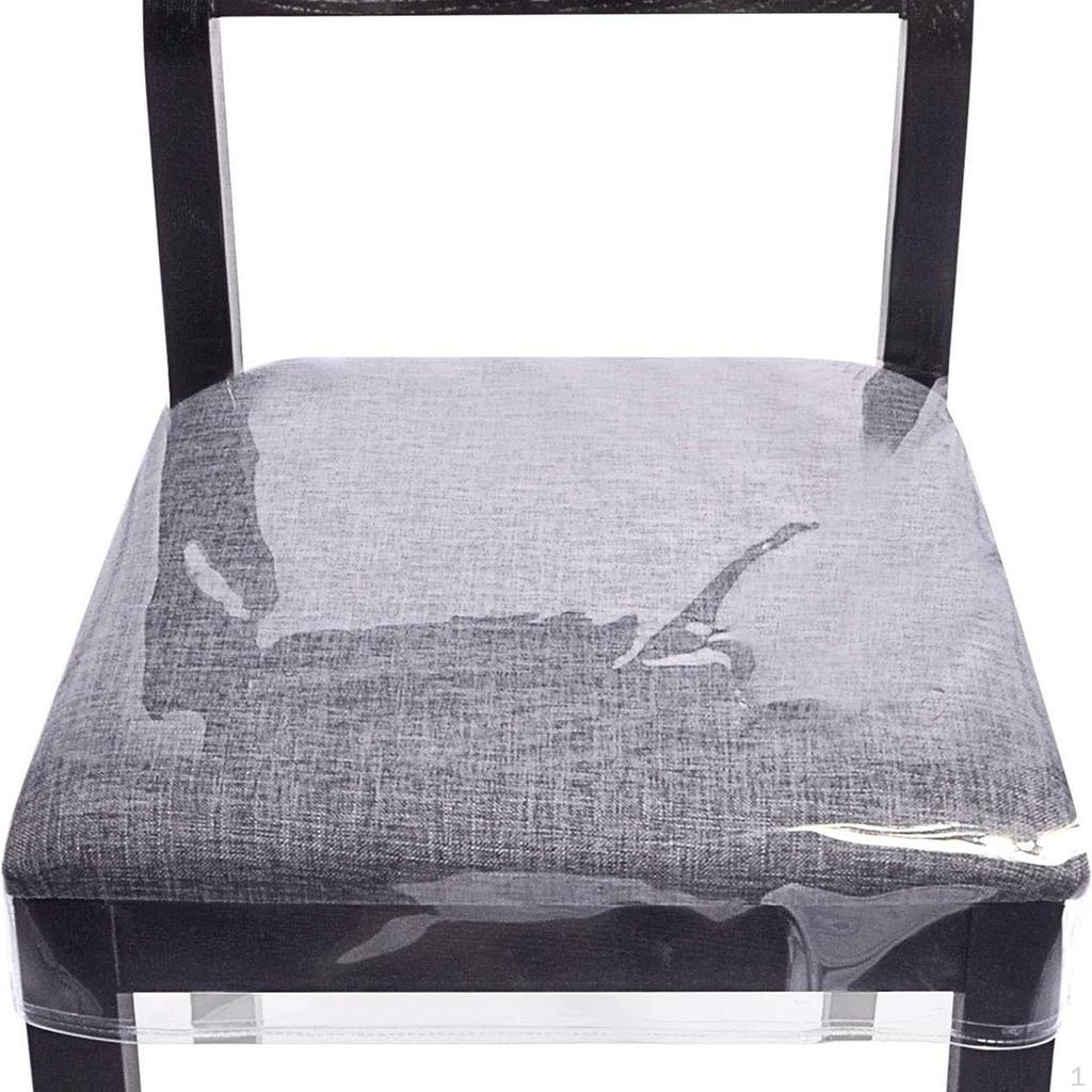 Children Dining Chair Cover Transparent Thicken with Adjustable Belt Strap