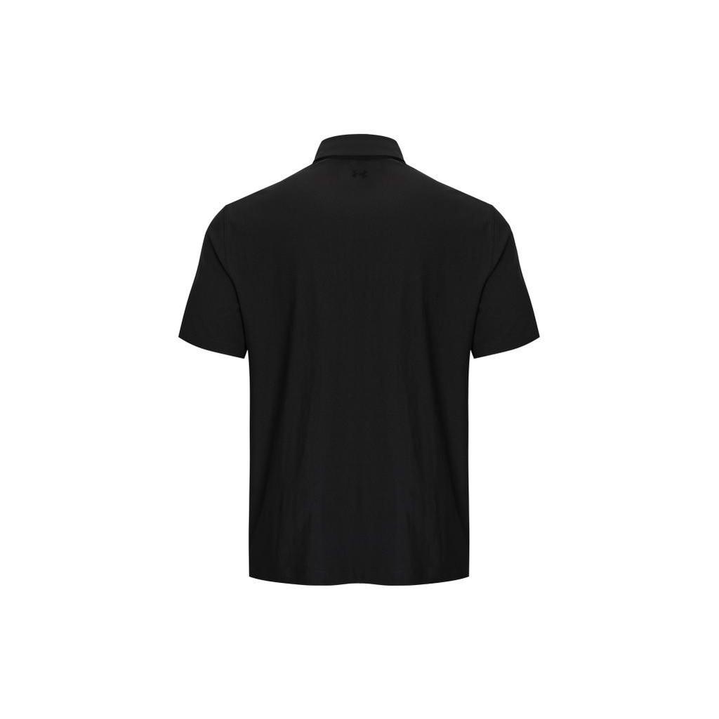 Under Armour Сплошная цветная рубашка поло с двойными планками и воротником с короткими рукавами, мужские топы, черные 1377362-001