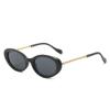 Women's European & American Minimalist Oval Sunglasses with Personality Chain