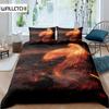 Phoenix Duvet Cover Set Queen Size Fire Phoenix Flying Above The Volcano Bedding Set Children Adult Soft Comfortable Quilt Cover