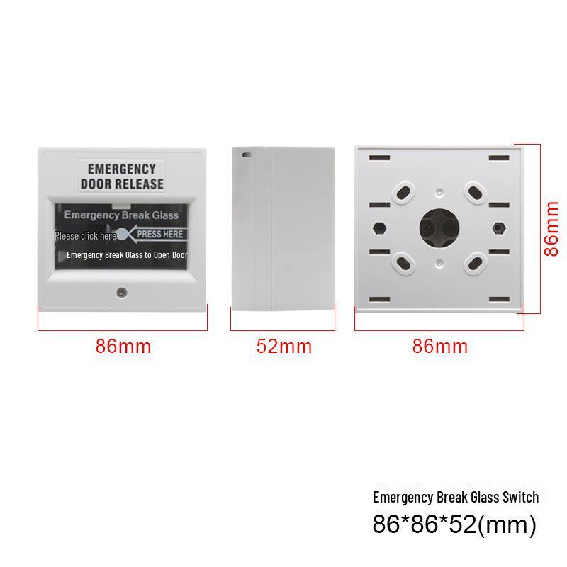 Flying Camel 809 Glass Break Alarm Switch - Manual Emergency Access Control Button