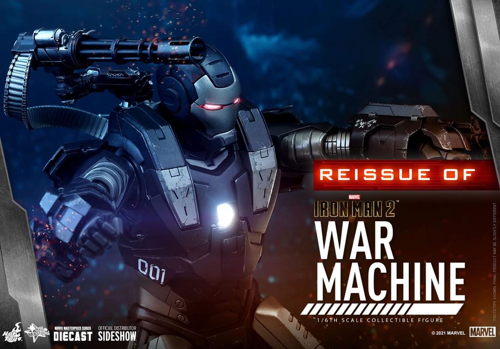 Movie Masterpiece DIECAST Железный человек 2 Военная машина Масштабная фигурка Серебристый [Переиздание] 1/6