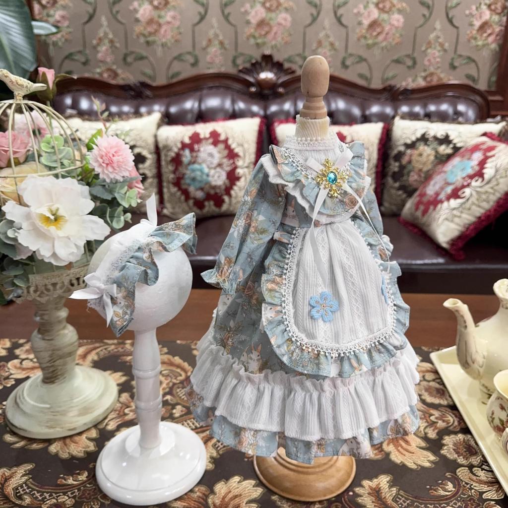 HAMRETHYPPZ 14 16 13 BJD Шарнирная кукла Платье Кукольный костюм Кукла Горничная Одежда Шарнирная кукла Одевалка Кукольное платье Платье принцессы, Светло-голубой