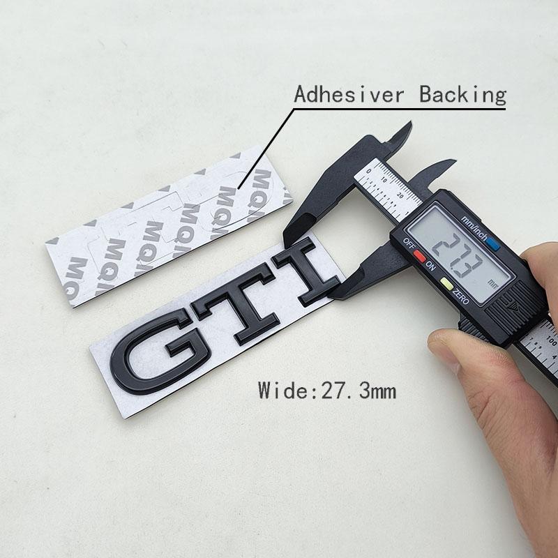 BSK1 For VOLKSWAGEN VW GTI New 3D Metal Chrome Black Red Logo GTI Emblem Letters Stickers Car Rear Trunk Badge For Volkswagen VW Golf in2