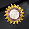 High end fashion alloy drip sunflower brooch, daisy bee brooch, brooch, suit accessories