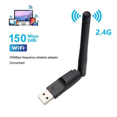 Мини-адаптер USB WiFi 150 Мбит/с Беспроводная сетевая карта 2,4 ГГц с антенной 2dbi 802.11 b/g/n USB 2.0 WiFi-приемник LAN Dongle