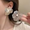 Trendy Metal Flower Drop Earrings for Women Party Exaggerate Statement Vintage Big Dangle Earrings Hollow  Color Jewelry