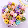 50Pcs 13mm Resin Carnation Flower Scrapbook Flatback Rhinestones & Decorations