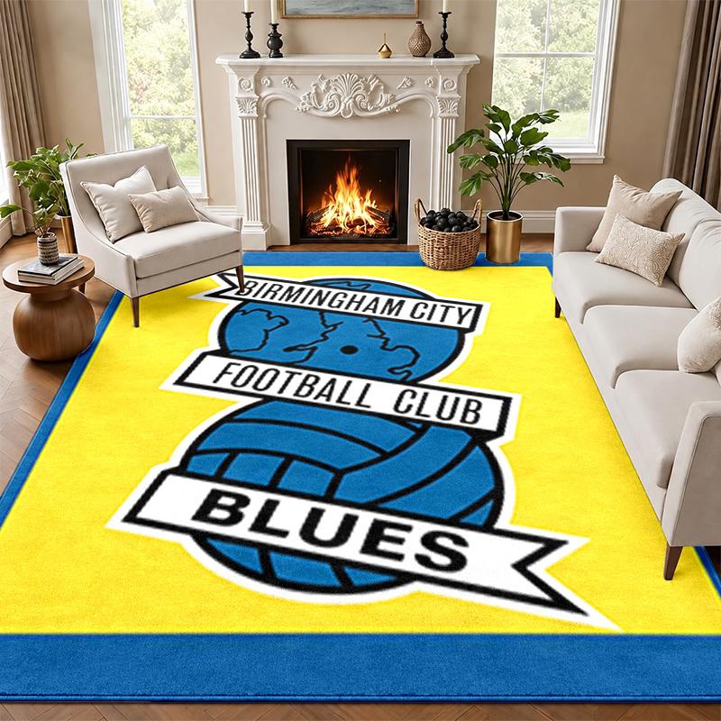 Birmingham City FC Carpet Door Mat for Living Room or Bedroom Protective Mat Under Chair Office Decoration Christmas Gift Birthday Present