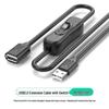 USB 3.0 Удлинительный кабель Папа-Мама с Г-образным разъемом и управлением питанием