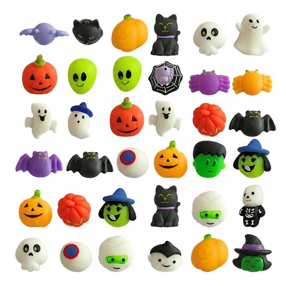 24/36Pcs/Set Mini Ghost Squishy Toy Surprise Realistic Pumpkin Pinch Office Desk Toy
