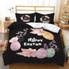 Easter Duvet Cover Set KingQueen Size Colorful Easter Eggs Nest Bunnies Theme Bedding Set Kids Boys Girls Polyester Quilt Cover